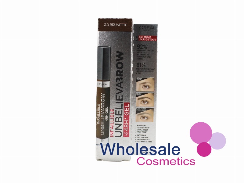 8 x L'Oreal Infaillible 48H Unbelieva Brow Gel - 3.0 BRUNETTE